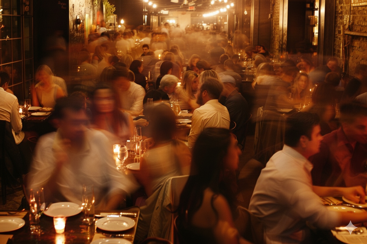 Restaurang före Fullsatt